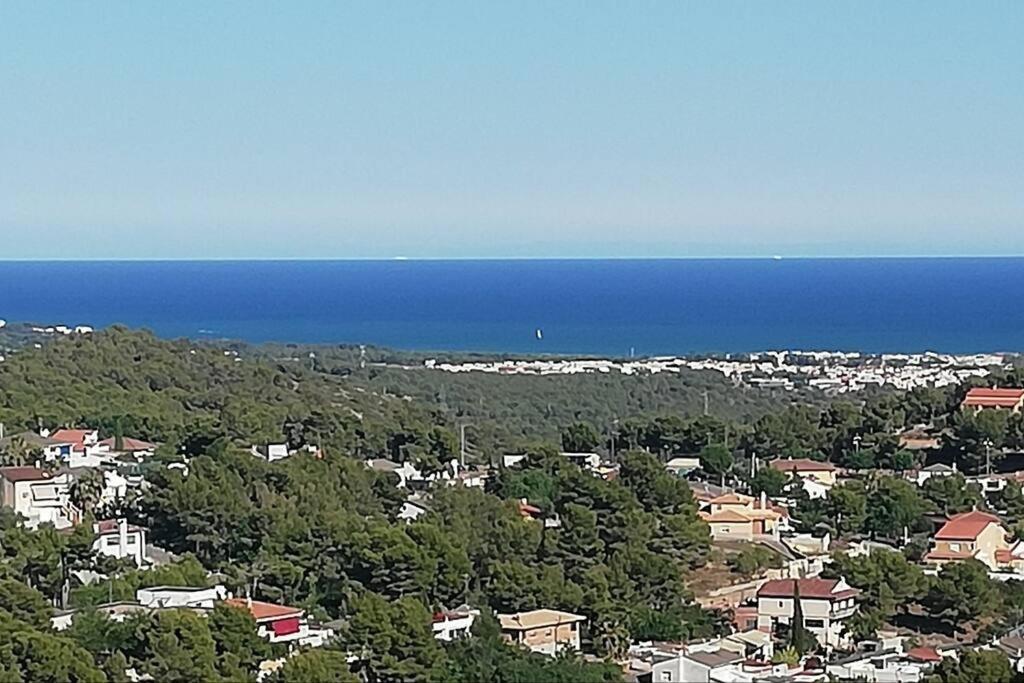 Mas Del Vent- Barbacoa, Jardin, Piscina Privada Y Vistas A Mar Villa Cunit Kültér fotó